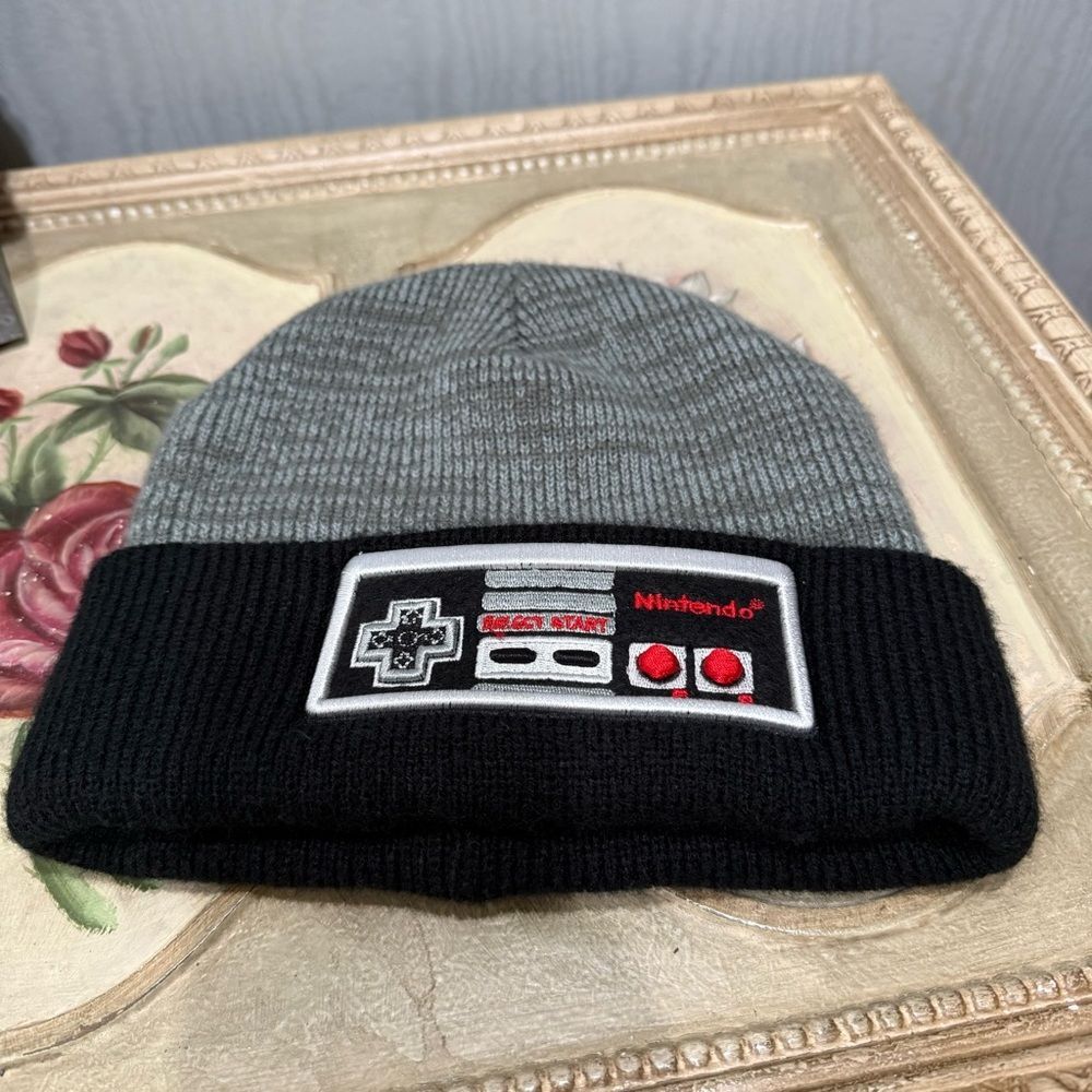 Nintendo NES Retro Controller Cuffed Winter Beani… - image 1